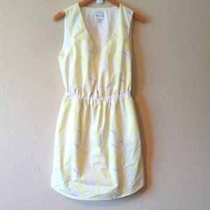 Reiss White and Yellow Mini Dress